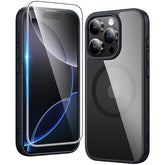 FNTCASE for iPhone 16 Pro Max Case: Clear Anti Yellowing Magnetic Military Grade Drop Protection Cell Phone Cover - Rugged Shockproof Protective Bumper Transparent